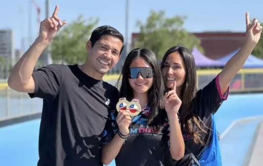 Aylén Fernández, hija de Matías Fernández, brilla en el patinaje nacional